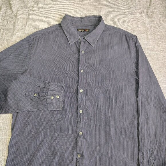 John Varvatos Other - John Varvatos LS Shirt Size XXL Blue Striped Cotton Long Sleeve Button Down Mens